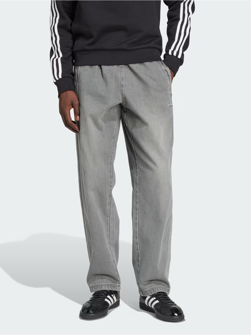 adidas Originals Adicolor Loose Denim Trackpant Gray Medium